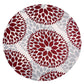 Frendorf | BloomNove Elegance Teppich | Grau & Rot | Blumendesign | Pflegeleicht & Modern