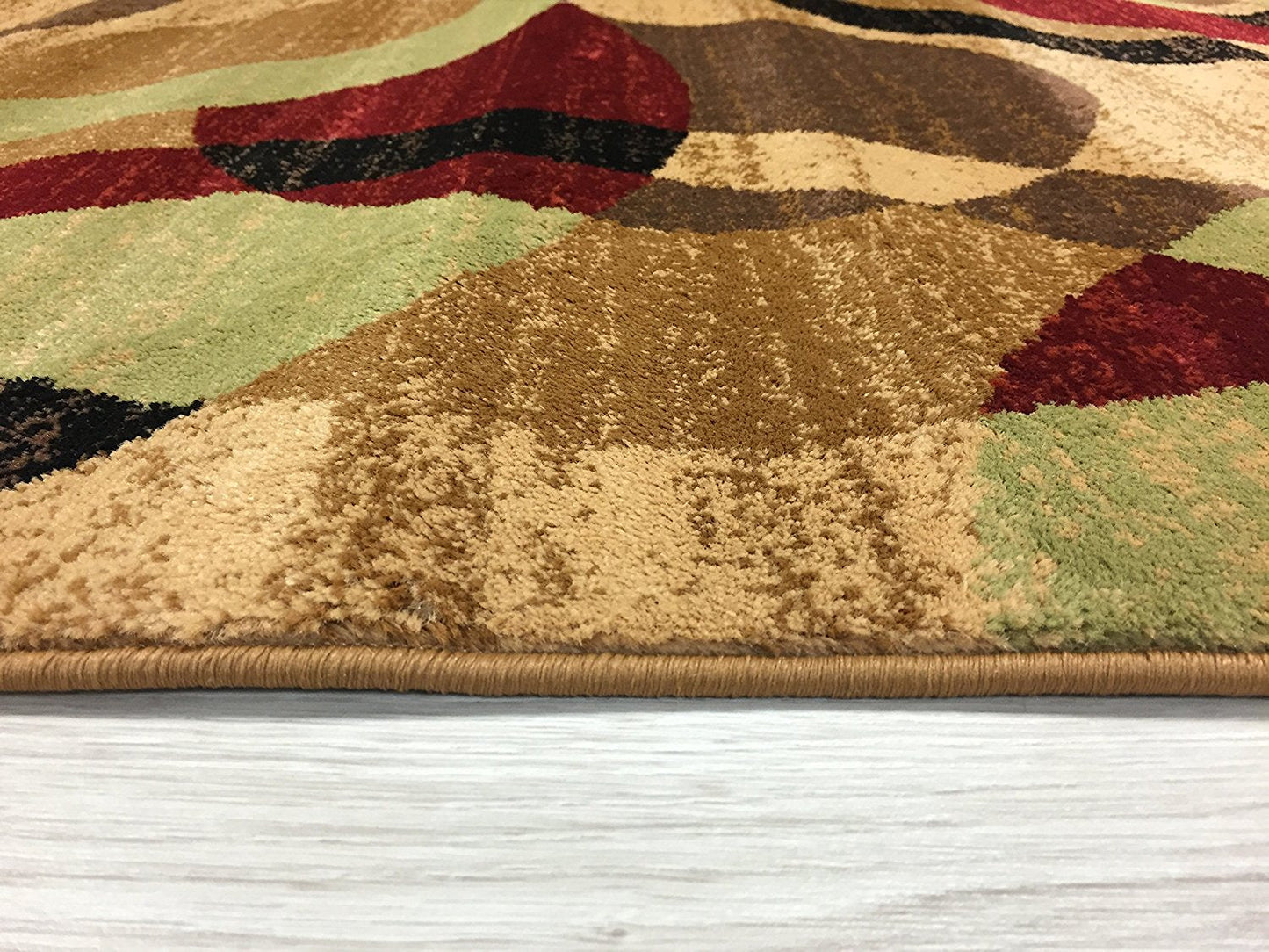 Frendorf | CircleHaven Luxe Teppich | Mehrfarbige Kreise | Weich & Pflegeleicht | Wohnzimmer & Schlafzimmer