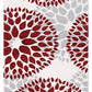 Frendorf | BloomNove Elegance Teppich | Grau & Rot | Blumendesign | Pflegeleicht & Modern
