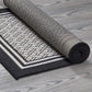 Jardin Indoor/Outdoor Bordered Runner Teppich, Schwarz, 2'X5',