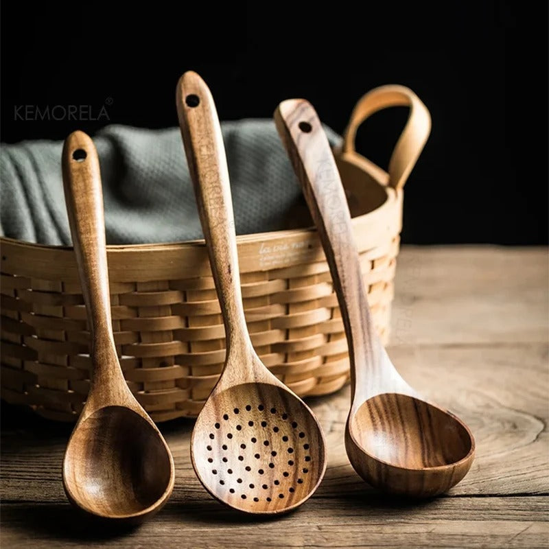 Frendorf | EcoWood – Premium Holz Küchenutensilien Set