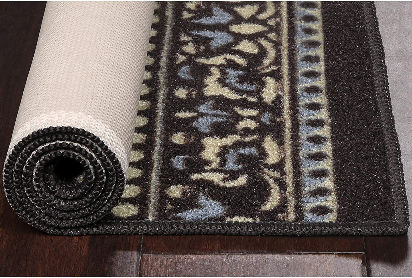 Maples Rugs Zoe Läufer Teppich rutschfest Flur Braun