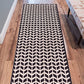 Miami Bourban Chevron Schwarz Modernes Teppich