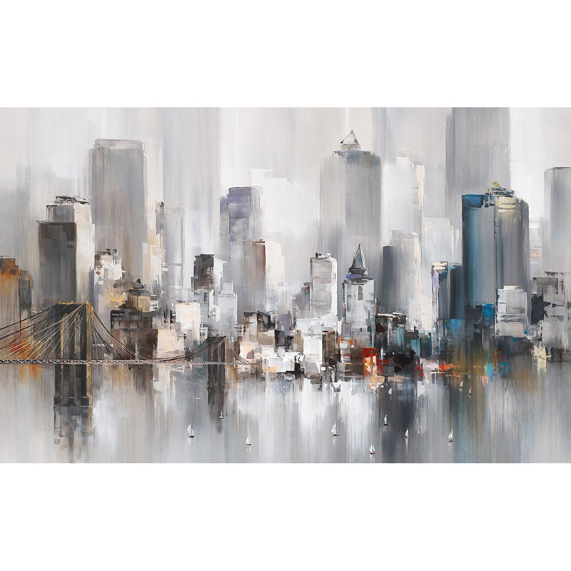Extra große Wandkunst für Restaurant und Bar New York City und hohe Gebäude Wandbild für Akzentwand