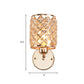 Frendorf | 1-Birne Kristall Eingelassene Wandlicht Kit Einfach Gold Zylindrische Gitter Wohnzimmer Wandleuchte Lampe