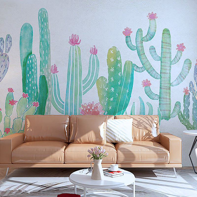 Frendorf | Waterdichte Non-Woven Textuur Muren met Graffiti van Cactus Muur voor Kinderslaapkamer