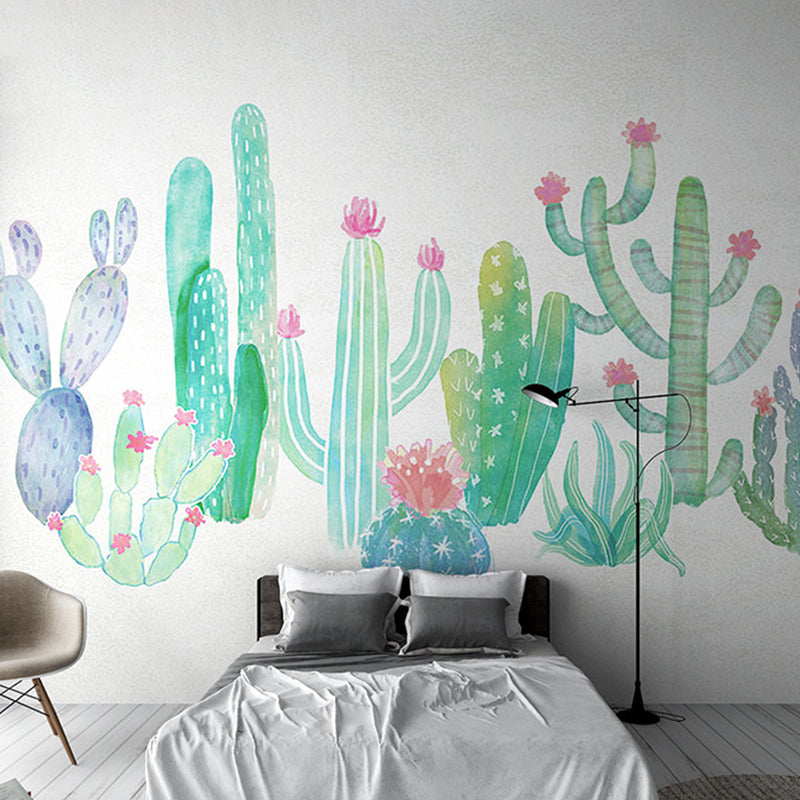 Frendorf | Waterdichte Non-Woven Textuur Muren met Graffiti van Cactus Muur voor Kinderslaapkamer