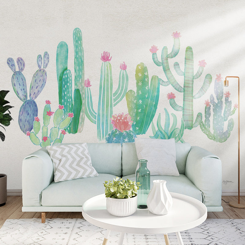 Frendorf | Waterdichte Non-Woven Textuur Muren met Graffiti van Cactus Muur voor Kinderslaapkamer
