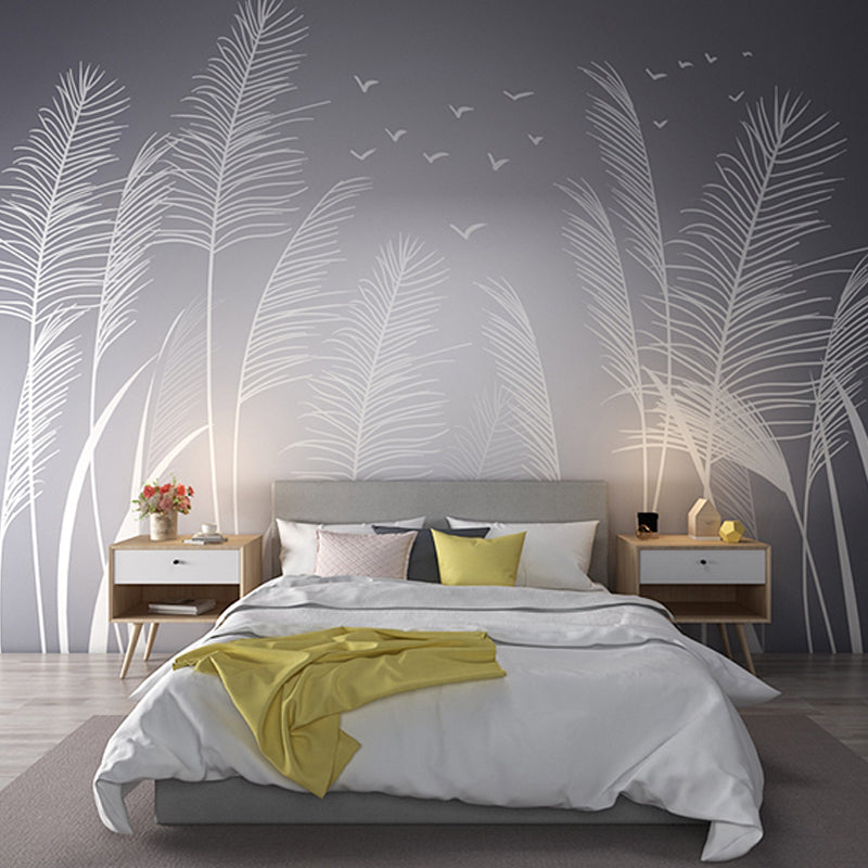 Frendorf | Gepersonaliseerde Grijze Boom Muurpapier voor Woonkamer, Non-Woven Materiaal