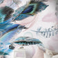 Frendorf | Elegante Feder Wandmural für das Wohnzimmer Chinesische Traditionelle Wandverkleidung in Aqua, Maßanfertigung