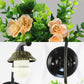 Frendorf | Globe Wandlamp Tiffany Gevoegd Glas 1 Kop Beige Wandarmatuur met Bloem Decoratie