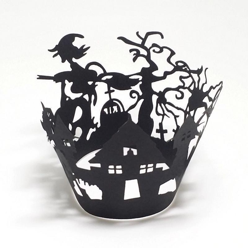Frendorf | Halloween-Dekoration Cupcake-Hüllen Partyzubehör, 50 Stück