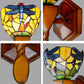 Frendorf | Gelbe Libelle Dekor Wandlampe Vintage Buntglas 1 Kopf Wandlampe Beleuchtung für Flur