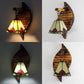 Frendorf | Kegelvormige Wandlamp Retro Stijl Kleurrijk Gevuld Glas 1 Licht Wandarmatuur Lamp Fixture in Wit/Licht Blauw/Licht Blauw-Wit/Oranje-Rood/Geel/Wit voor Balkon