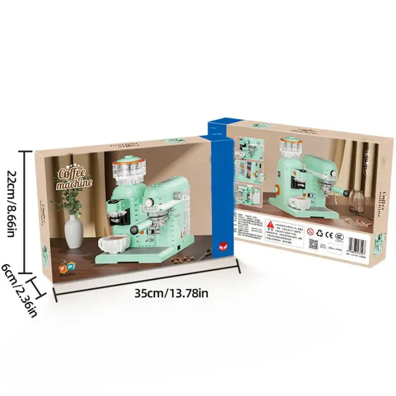 924PCS Kaffeemaschine Bauklötze Set Mini Mühle Montage Modell Ziegel Spielzeug Schreibtisch Dekoration Kinder Weihnachten Geschenke