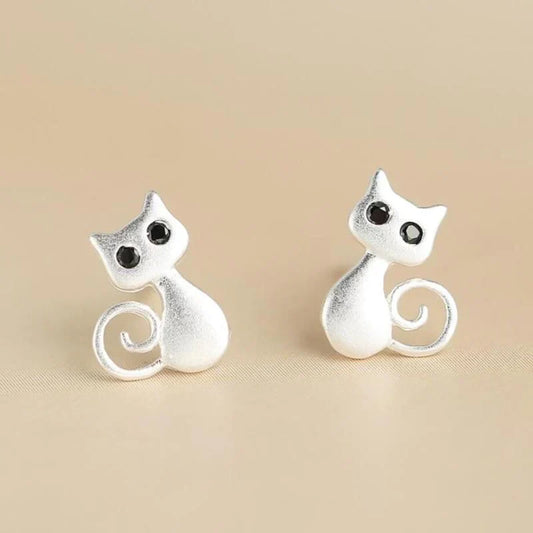 Frendorf | 925 Sterling Silber Katzenohrringe
