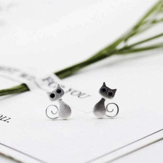 Frendorf | 925 Sterling Silber Katzenohrringe