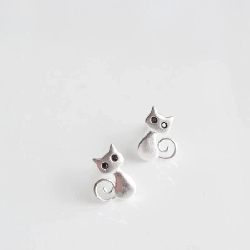 Frendorf | 925 Sterling Silber Katzenohrringe