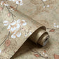Natürliche Farbige Dichte Blumen Tapete 20,5"W x 33'L Unpasteurized Fleckenresistente Wandverkleidung
