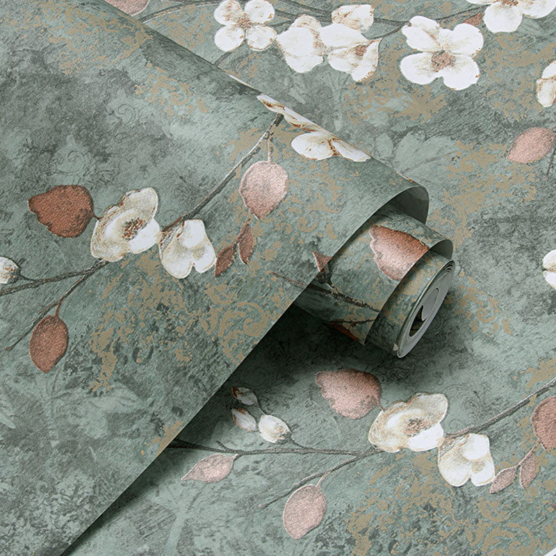 Natürliche Farbige Dichte Blumen Tapete 20,5"W x 33'L Unpasteurized Fleckenresistente Wandverkleidung