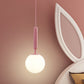 1 Leuchte Wandpendelleuchte Minimalismus PinkFinish Wandmontierte Lampe mit Ball weiß gefrostetem/klaren Wasserglas-Schirm