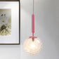 1 Leuchte Wandpendelleuchte Minimalismus PinkFinish Wandmontierte Lampe mit Ball weiß gefrostetem/klaren Wasserglas-Schirm