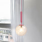 1 Leuchte Wandpendelleuchte Minimalismus PinkFinish Wandmontierte Lampe mit Ball weiß gefrostetem/klaren Wasserglas-Schirm