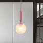 1 Leuchte Wandpendelleuchte Minimalismus PinkFinish Wandmontierte Lampe mit Ball weiß gefrostetem/klaren Wasserglas-Schirm