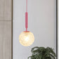 1 Leuchte Wandpendelleuchte Minimalismus PinkFinish Wandmontierte Lampe mit Ball weiß gefrostetem/klaren Wasserglas-Schirm