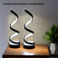 Moderne Spiral Tischlampe – Kreative LED Schreibtischlampe mit sanftem warmem Licht, perfekt für Schlafzimmer, Wohnzimmer und Studien Dekor