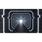 Frendorf | Moderne Wandkunst für Besprechungsräume, Schwarz und Weiß 3D ausgestreckter Tunnel, Maßanfertigung