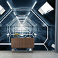 Frendorf | Moderne Wandkunst für Besprechungsräume, Schwarz und Weiß 3D ausgestreckter Tunnel, Maßanfertigung