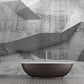 Frendorf | Industriële Muurschildering Behang Pastel Grijs Irreguliere 3D Geometrieën Wandkunst, Aangepaste Maat Beschikbaar