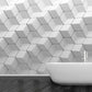 Vollwandtapete Einfarbig Grau 3D Geometrien Anpassbare Wanddekoration, Personalisierte Größe verfügbar