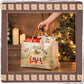 Frendorf | 12 Stück Rustikale Weihnachts Tragetaschen mit Griffen, Wiederverwendbare Geschenktaschen Einkaufstaschen für Weihnachten Wintergeschenke Feiertagsverpackungsbeutel Partybedarf, 32.5 X 24.9 X 17.0 cm