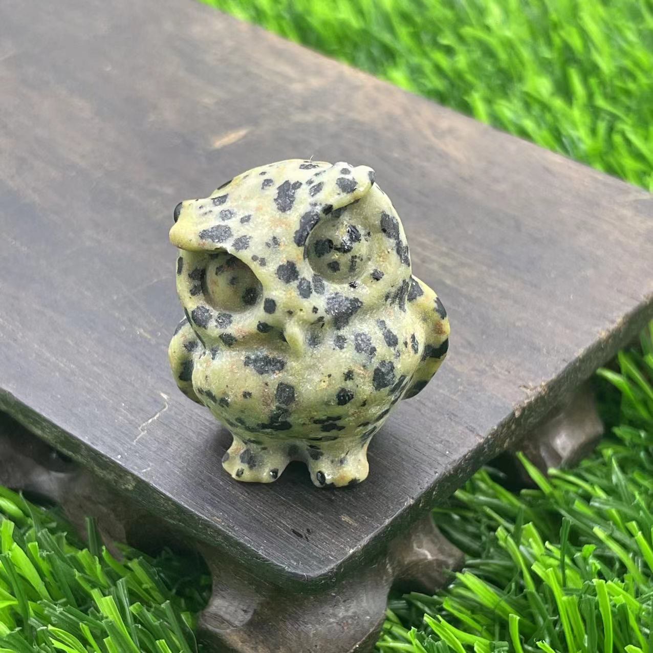 Frendorf 3.5cm natürliche Kristall Eule Ornament Edelstein Dekoration