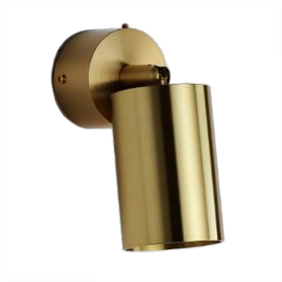 Frendorf | 1 Glühbirne Metall Wandlicht Leuchte Industriell Vintage Messing Finish Zylinderförmige Nachttisch Wand Sconces Beleuchtung