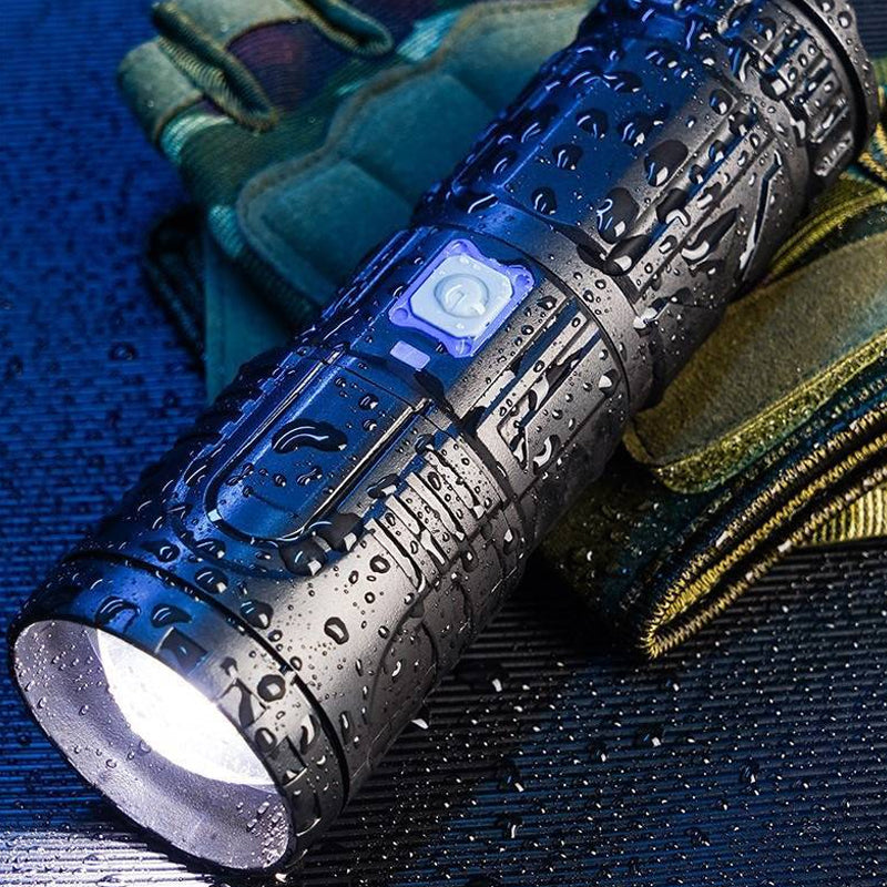 Frendorf | Helle Taschenlampe Weißer Laser Teleskop-Zoom Langstrecken-Taschenlampe