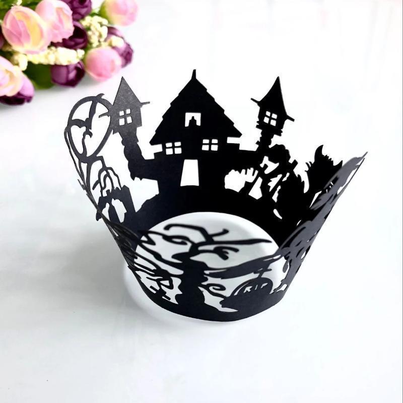 Frendorf | Halloween-Dekoration Cupcake-Hüllen Partyzubehör, 50 Stück