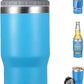 Frendorf | 4 in 1 Edelstahl Dose-/Flaschenisolator, 14Oz Zwei-Wege-Deckel SUS Isolierte Dose Kühler, Bierflaschenhalter (Schwarz)