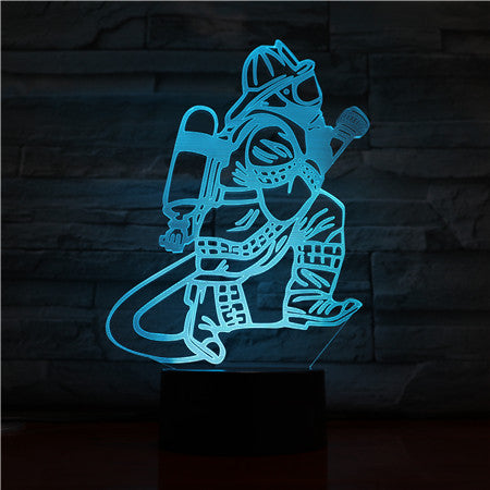 Feuerwehrmann 3D Licht