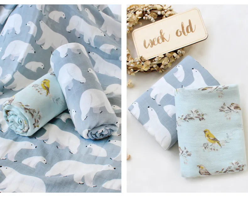 Frendorf | Baby-Baumwolldecken - Weiche und atmungsaktive Tücher für Neugeborene