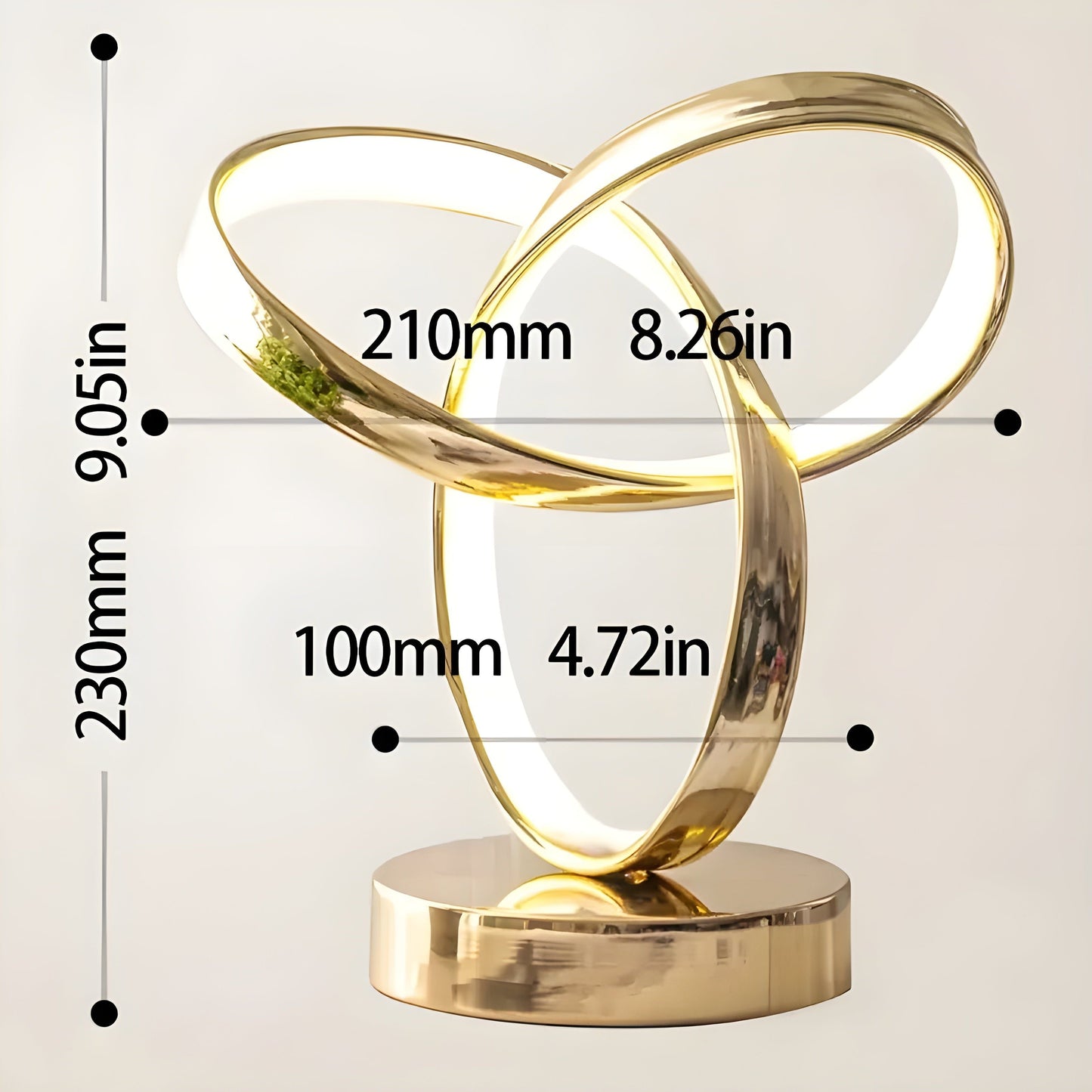 Lampe - Luxus Goldener Möbius-Ring Schreibtisch-Leselampe