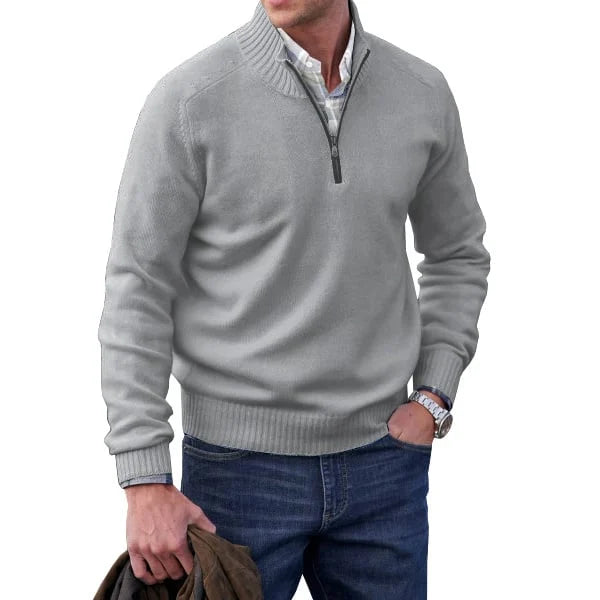 Frendorf | Herren  Basic Pullover mit Reißverschluss