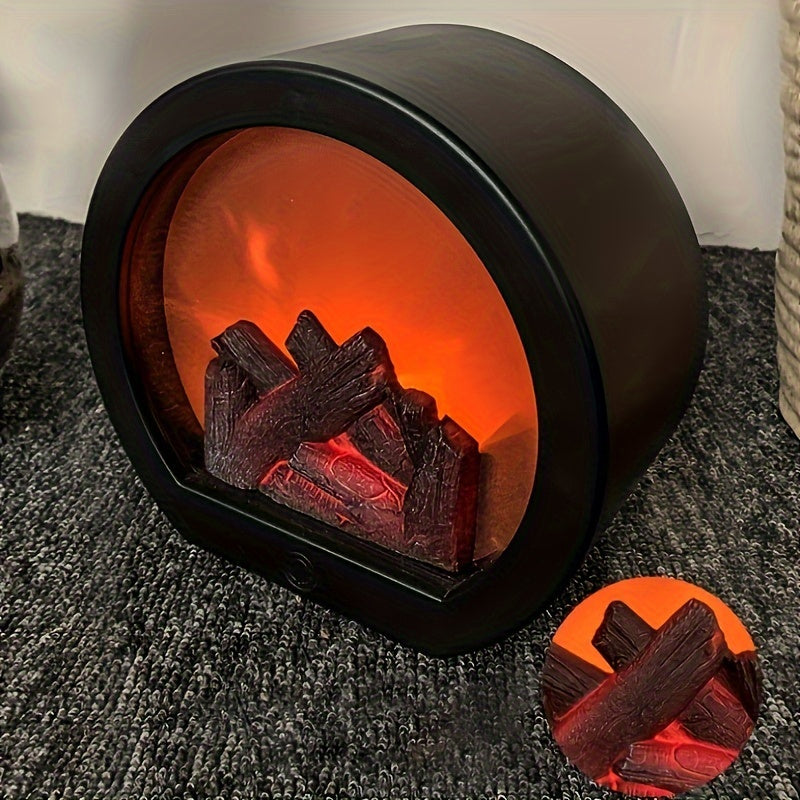 Gemütliche rechteckige Kaminlaterne Ofenlampe - Realistische Simulationsflammenlichter