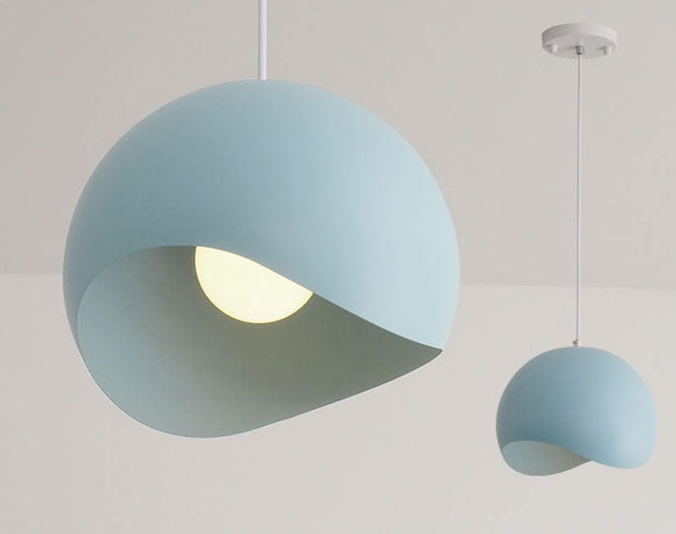 Frendorf | LumiMacaron Modernes Design Pendelleuchte | Farbiges Metall | 1-flammig | Stilvolle Beleuchtung | Deko für Zuhause