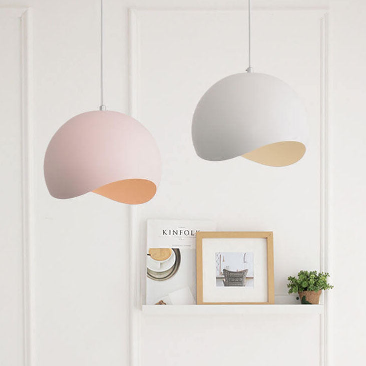 Frendorf | LumiMacaron Modernes Design Pendelleuchte | Farbiges Metall | 1-flammig | Stilvolle Beleuchtung | Deko für Zuhause