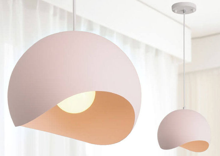 Frendorf | LumiMacaron Modernes Design Pendelleuchte | Farbiges Metall | 1-flammig | Stilvolle Beleuchtung | Deko für Zuhause