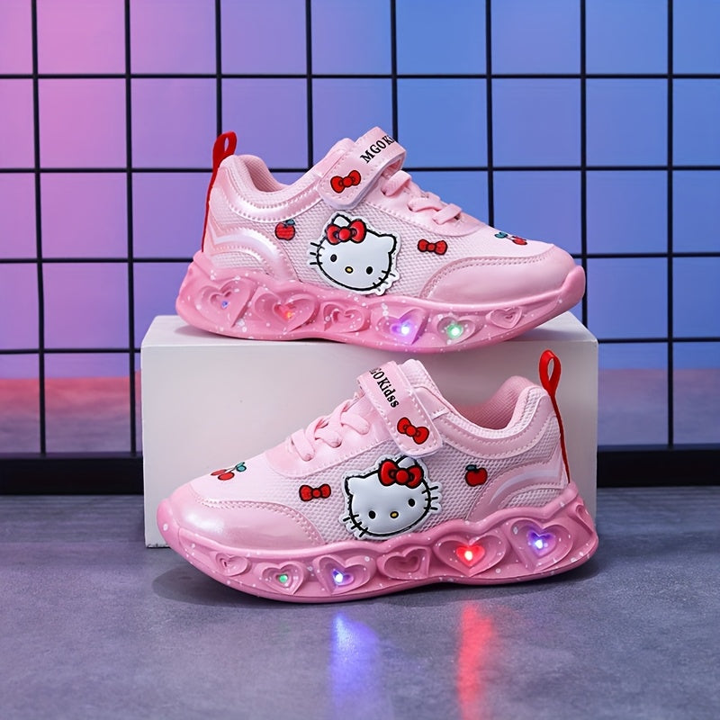 Frendorf | Glühende Hello Kitty Sneakers – Atmungsaktive und gefütterte süße Schuhe