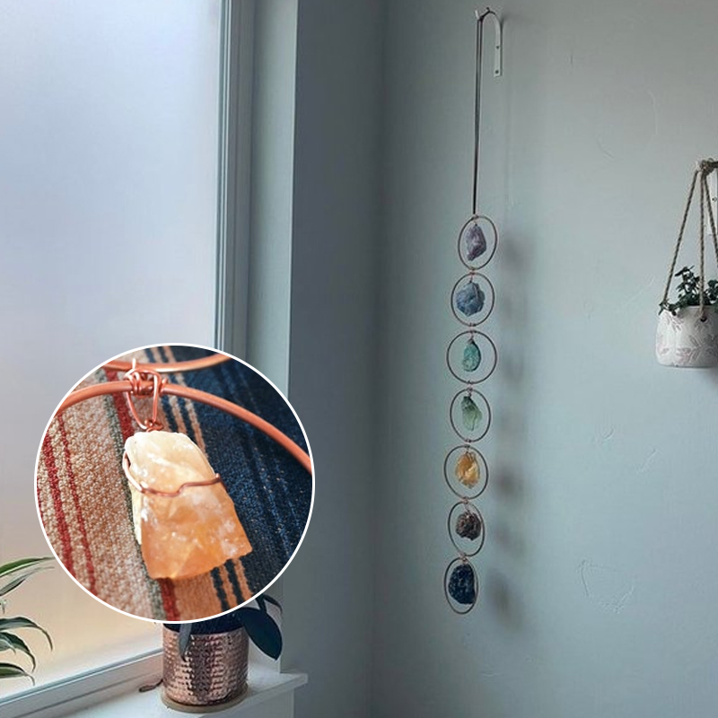 Frendorf | Rohes Kristall 7 Chakra Edelstein Wanddekoration